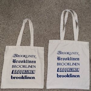 medium and large Brooklinen tote bags